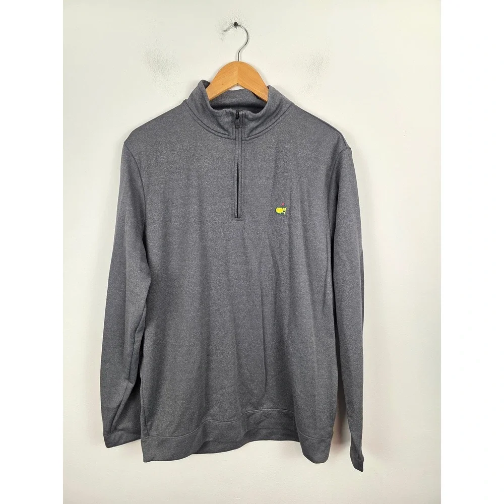 Masters Tech Mens Large Gray Heather Pima Cotton Quarter Zip Pullover MT7315-006
